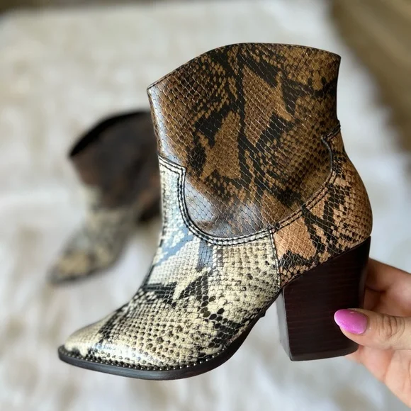 SCHUTZ Shoes Schutz Snake Print Ankle Boots Poshmark